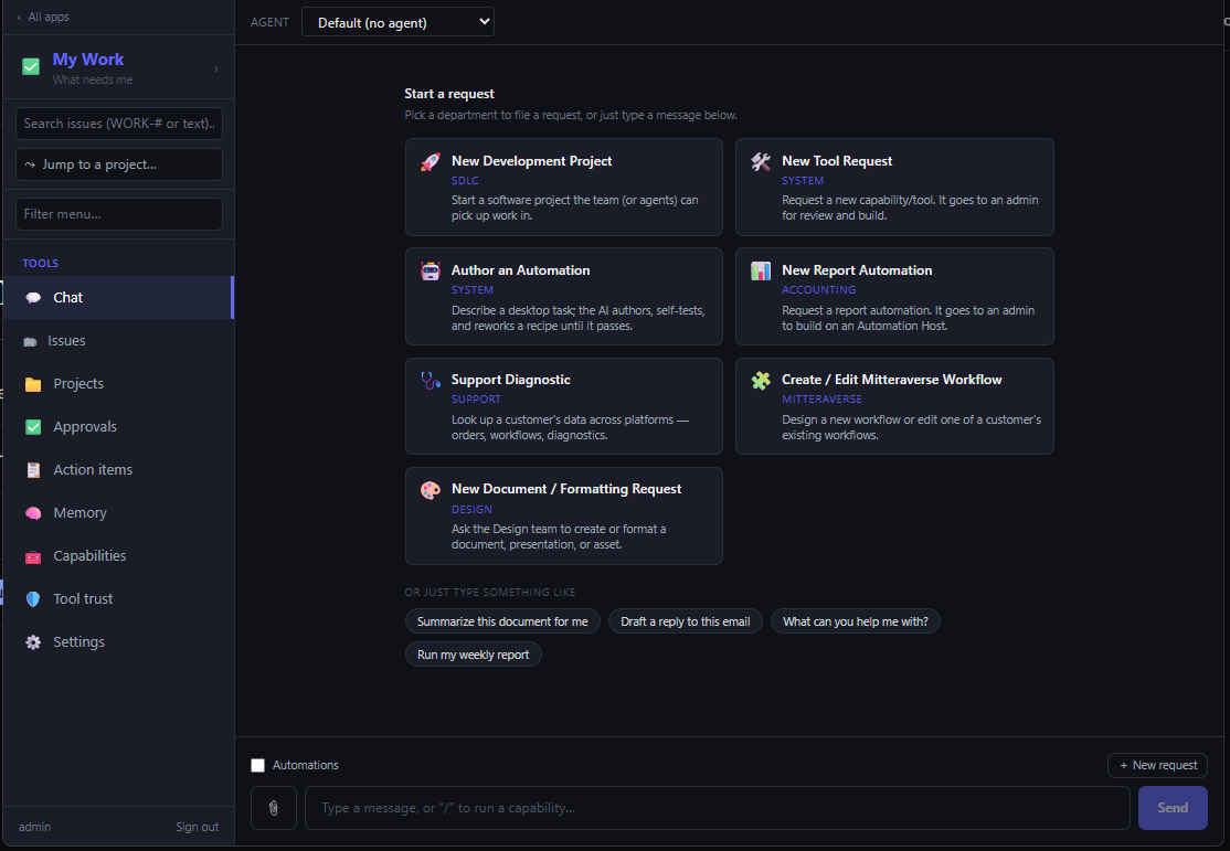 AIGateway governed chat